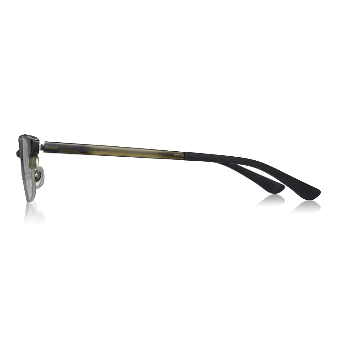 OWNDAYS | AIR Khaki Half Rim Browline left side